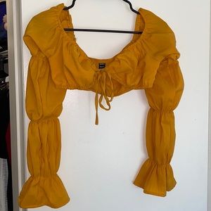 Yellow sheik crop top/ bandeau